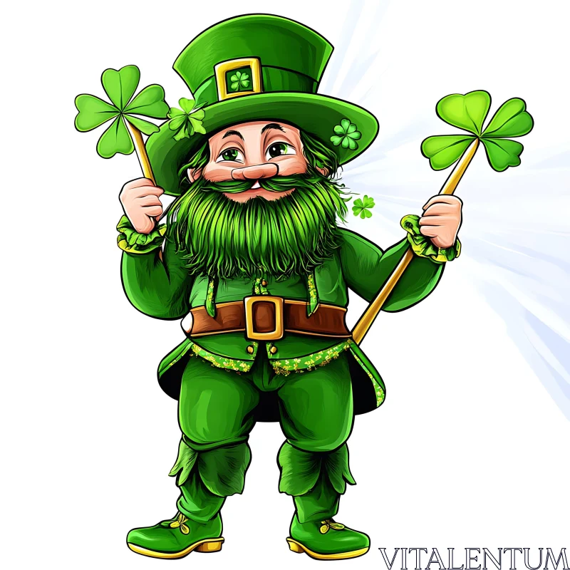 AI ART St. Patrick's Day Leprechaun Art