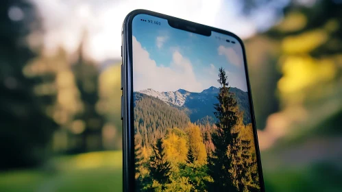 Phone Screen Mountain Landscape