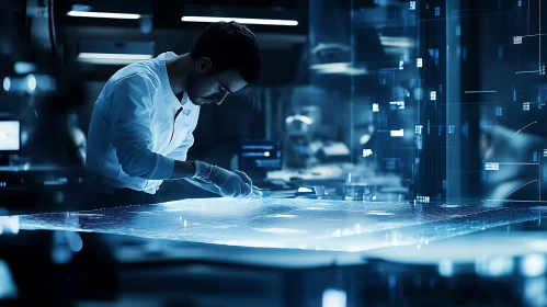Glowing Technology Interface
