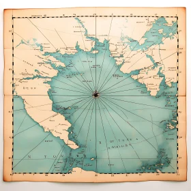 Vintage Cartography of the Sea