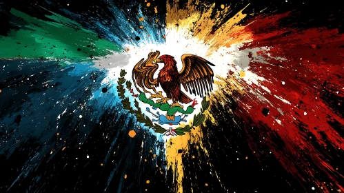 Explosive Mexican Coat of Arms