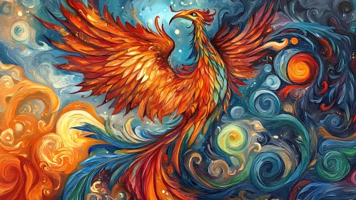 Phoenix Rising Artwork: Swirling Colors