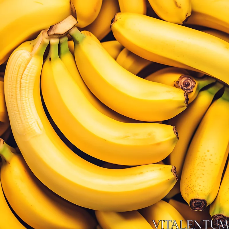 Abundance of Ripe Bananas Still Life AI Image