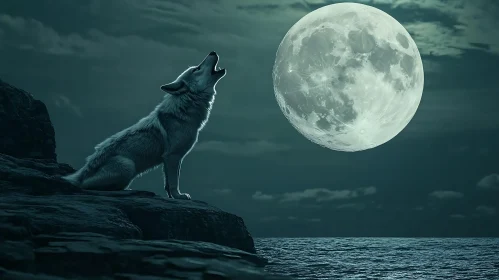 Lunar Serenade: A Wolf's Cry