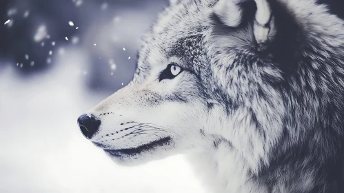 Winter Wolf Close-Up