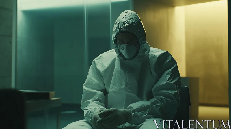 Person in Protective Suit AI Image