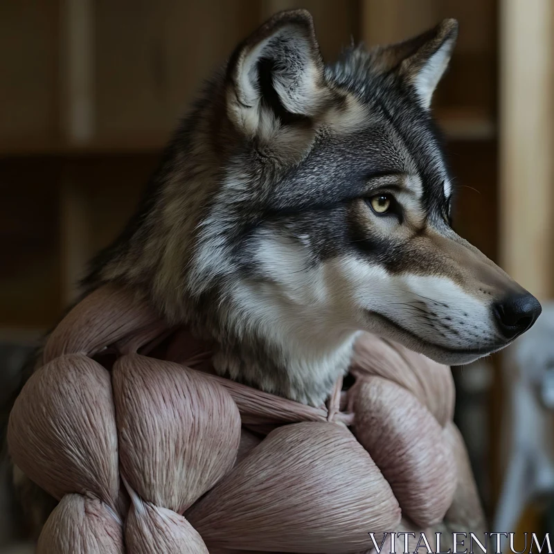 AI ART Wolf Anatomy Art: Blending Beast and Biology