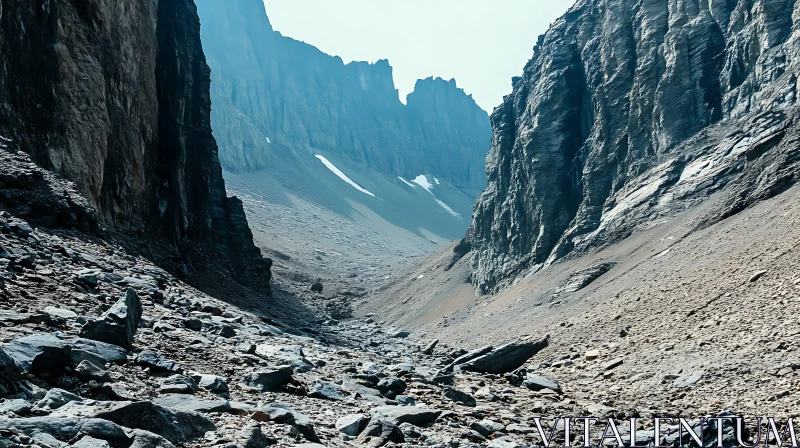 AI ART Mountain Valley Landscape