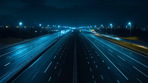 Illuminated Night Highway