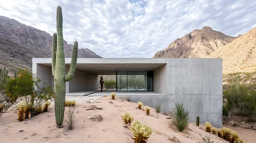 Minimalist House in Arid Desert Setting