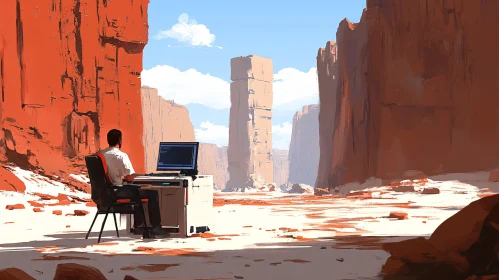 Working Remotely in Desert