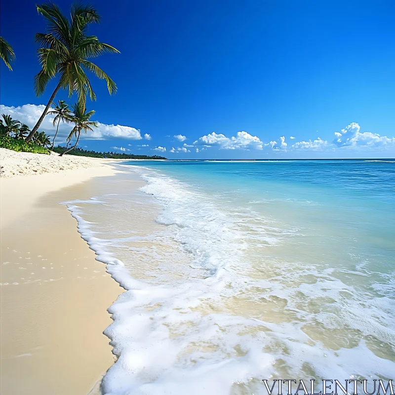 AI ART Azure Waters and White Sands Beach