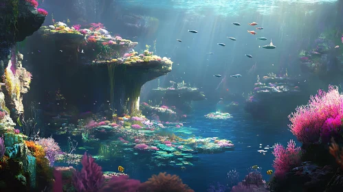 Underwater Coral Reef Ecosystem