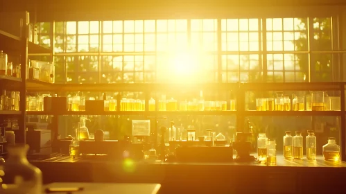 Sun-Kissed Science: A Lab in Golden Light