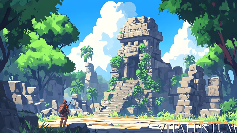 Lost Civilization's Temple AI Image