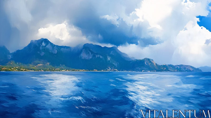 AI ART Coastal Mountain View