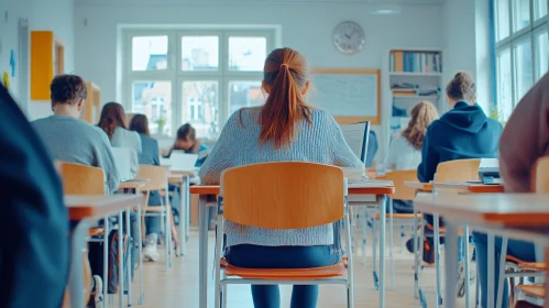 Students in Classroom During Lesson