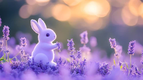 Lavender Dreams: A Bunny's Serene Moment