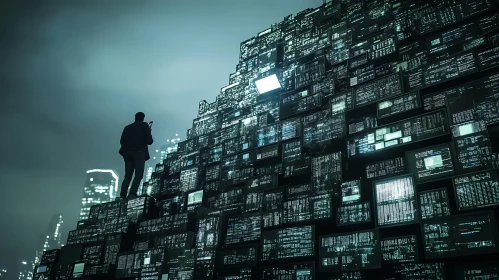 Digital Ascent: A City of Screens