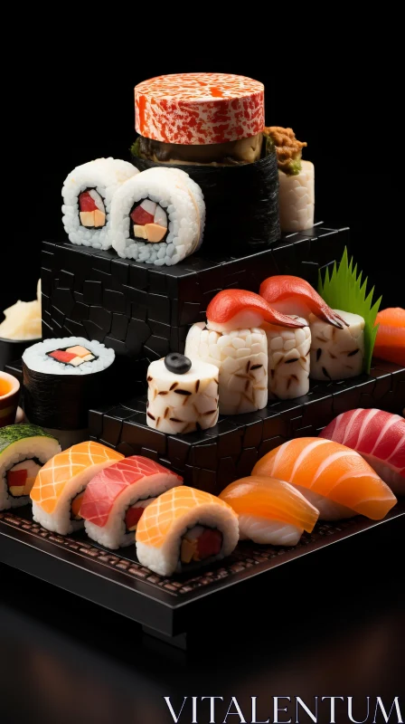 AI ART Intricate Patterns and Exquisite Details: Captivating Image of Japanese Sushi