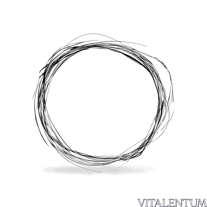 Abstract Circle Sketch AI Image