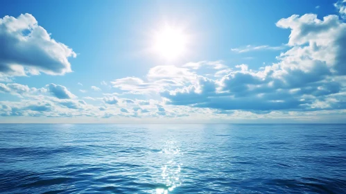 Peaceful Seascape with Sunlight