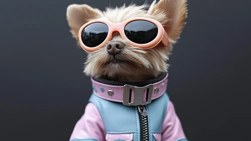 Cool Dog Fashion Portrait