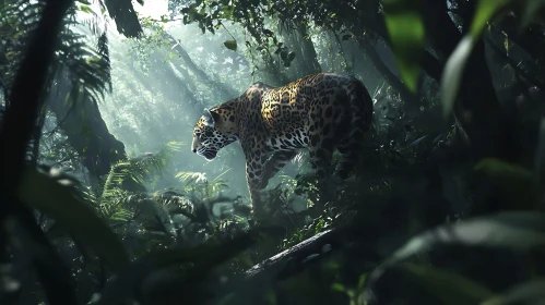 Jaguar Emerging from the Jungle