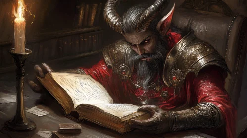 Horned Demon Studies Ancient Text