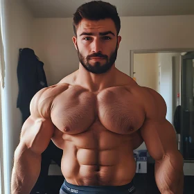 Male Portrait with Strong Physique