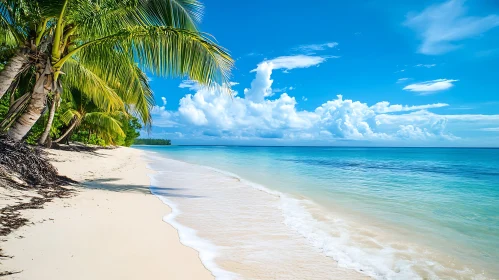 Idyllic Beach Scene with Turquoise Water