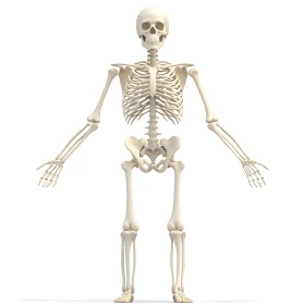 Full Body Human Skeleton Illustration