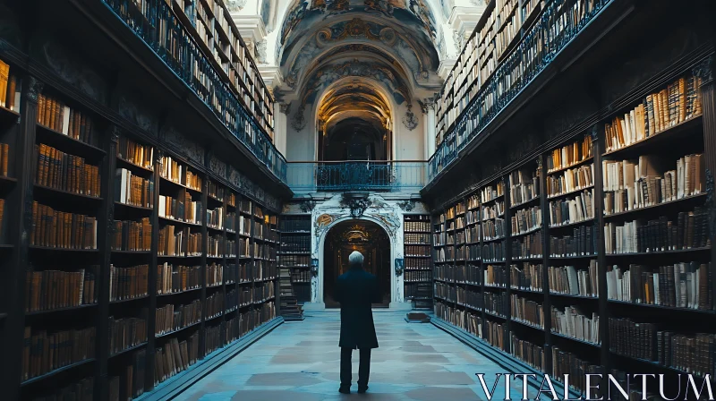 AI ART Ornate Interior of Old Library