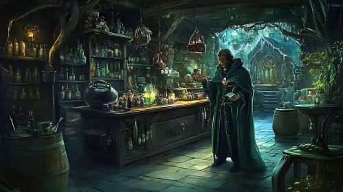 Wizard in Potion Chamber