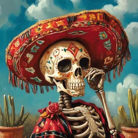 Day of the Dead Skeleton Illustration