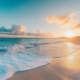 Golden Hour at the Ocean Shore