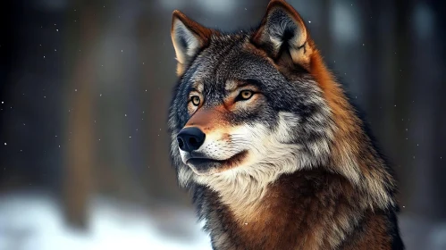 Winter Wolf Close-Up