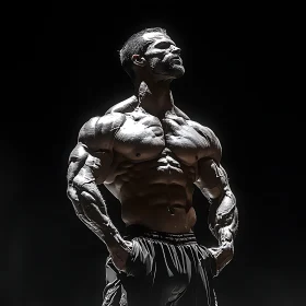 Strength and Definition: A Bodybuilding Image