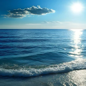 Peaceful Seascape with Gentle Wave