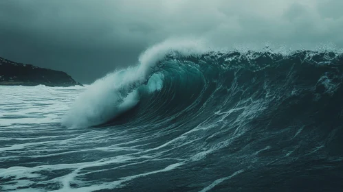 Stormy Sea Wave Crashing