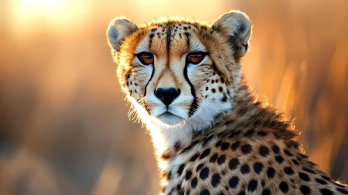 Cheetah Portrait with Intense Gaze