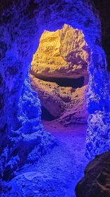 Glowing Cave Rock Formations