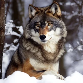 Wolf in Winter Wonderland