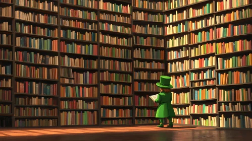 A Leprechaun in a Library