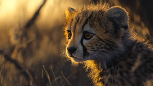 Golden Hour Cheetah Cub
