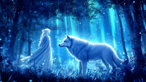 Forest Guardian: A Woman and Her Wolf