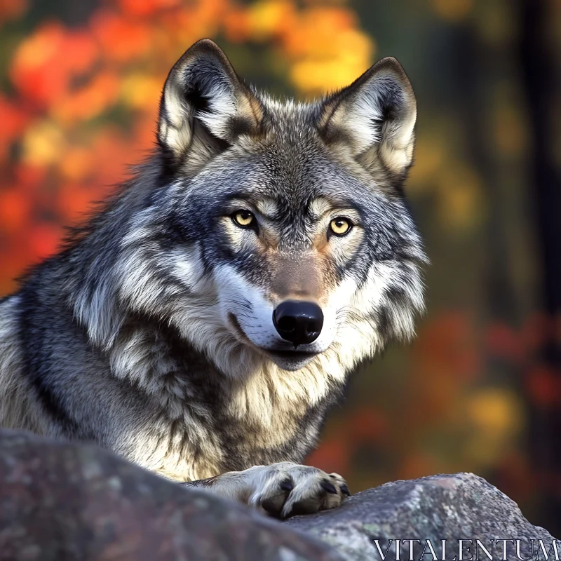 Wolf in the Wild AI Image