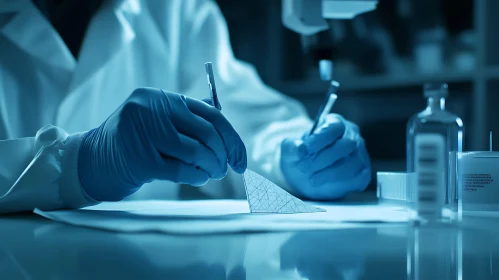 Laboratory Analysis: Close-Up of Sample Examination