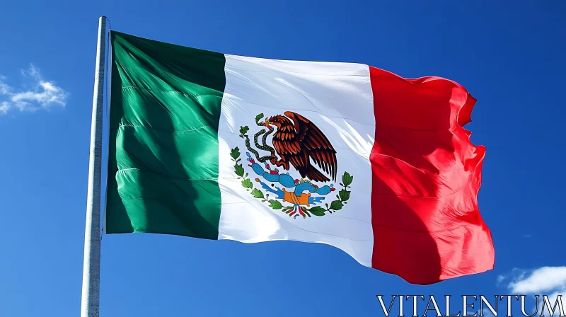 AI ART National Pride: Mexico Flag in the Wind