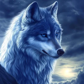 Mystical Wolf in the Night